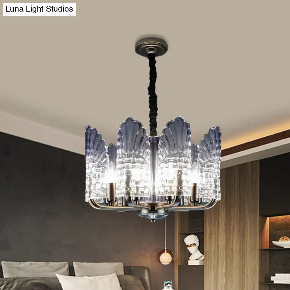 Contemporary Crystal And Metal Chandelier With Radial Lights In Brass Finish - 8/9/10 Lamps 9 /