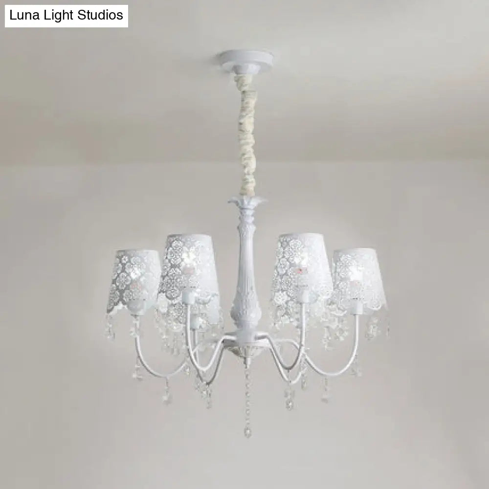 Contemporary Crystal Metal Pendant Chandelier For Living Room