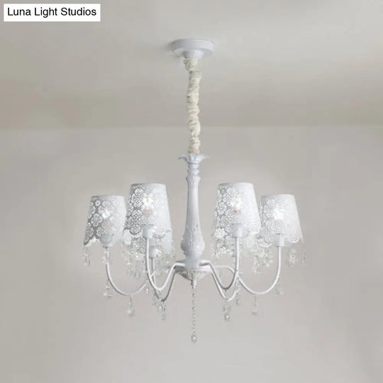 Contemporary Crystal Metal Pendant Chandelier For Living Room