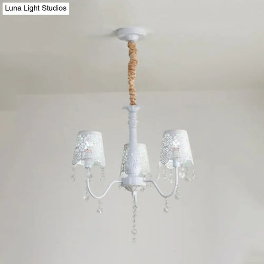 Contemporary Crystal Metal Pendant Chandelier For Living Room