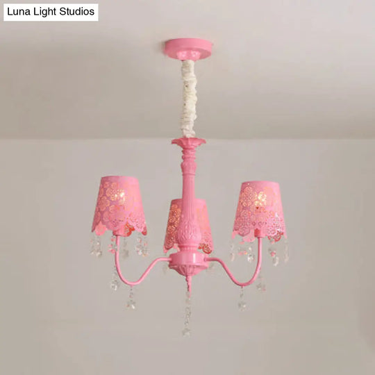 Contemporary Crystal Metal Pendant Chandelier For Living Room
