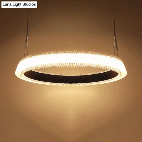 Contemporary Crystal Pendant Light With Led Chandelier Lamp - Dining Room Lighting