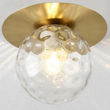 Contemporary Frosted Glass Sphere Semi Flush Chandelier: Stylish Ceiling Mount Light For Hallways