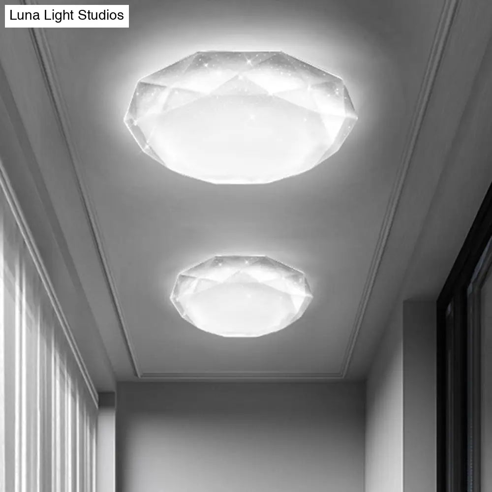 Contemporary Geometric Flush Mount Acrylic Ceiling Light For Bedroom