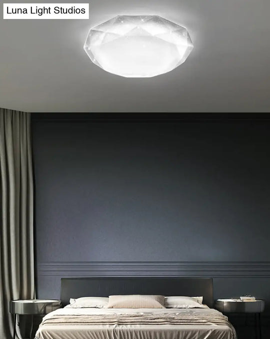 Contemporary Geometric Flush Mount Acrylic Ceiling Light For Bedroom