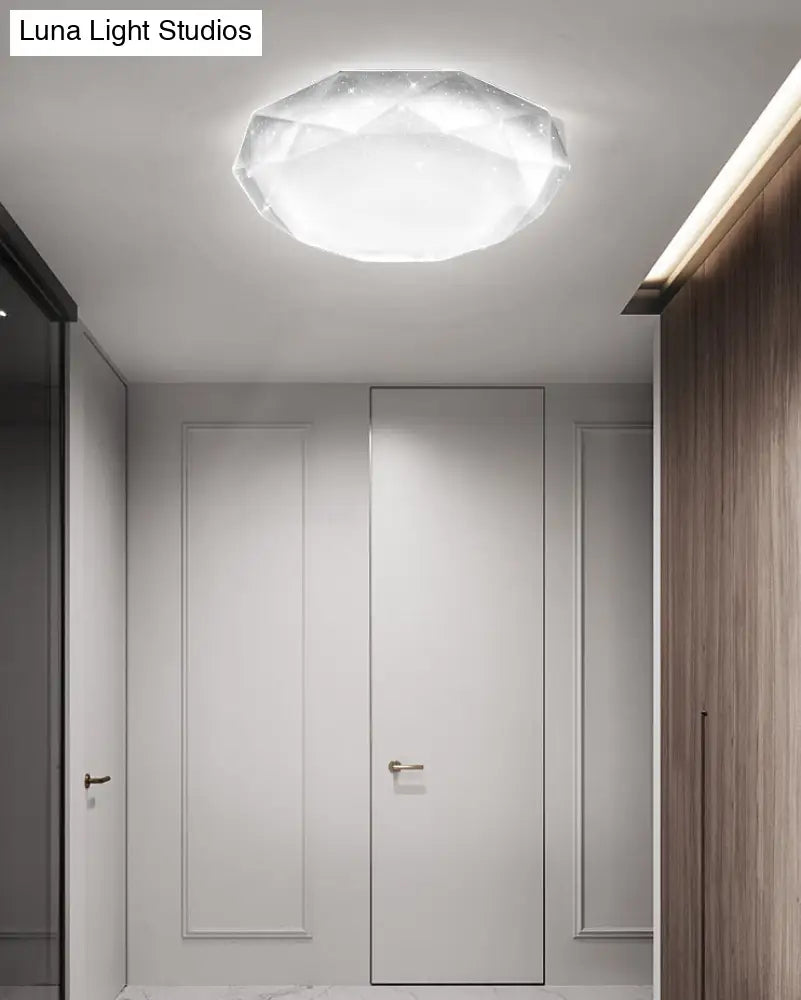 Contemporary Geometric Flush Mount Acrylic Ceiling Light For Bedroom