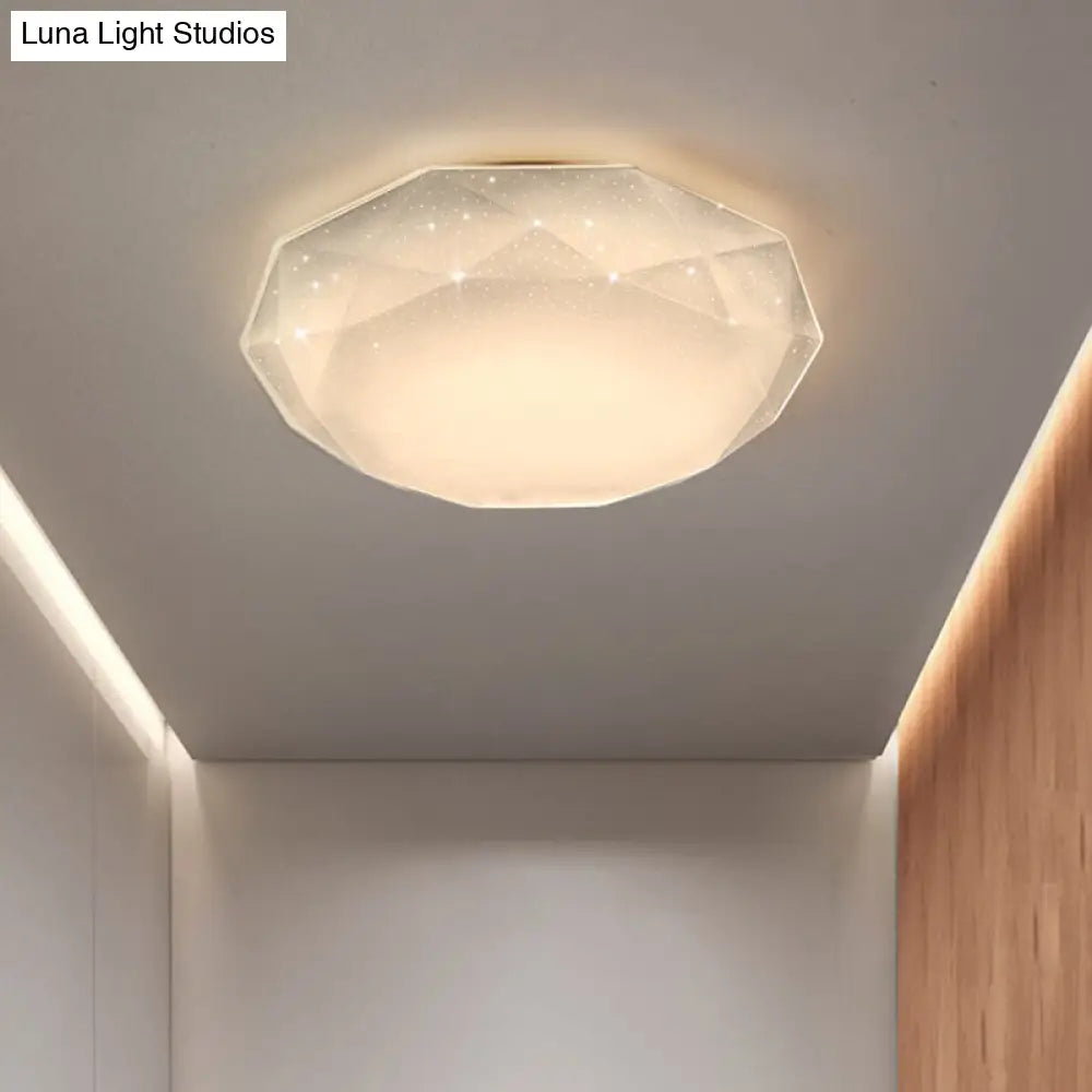 Contemporary Geometric Flush Mount Acrylic Ceiling Light For Bedroom
