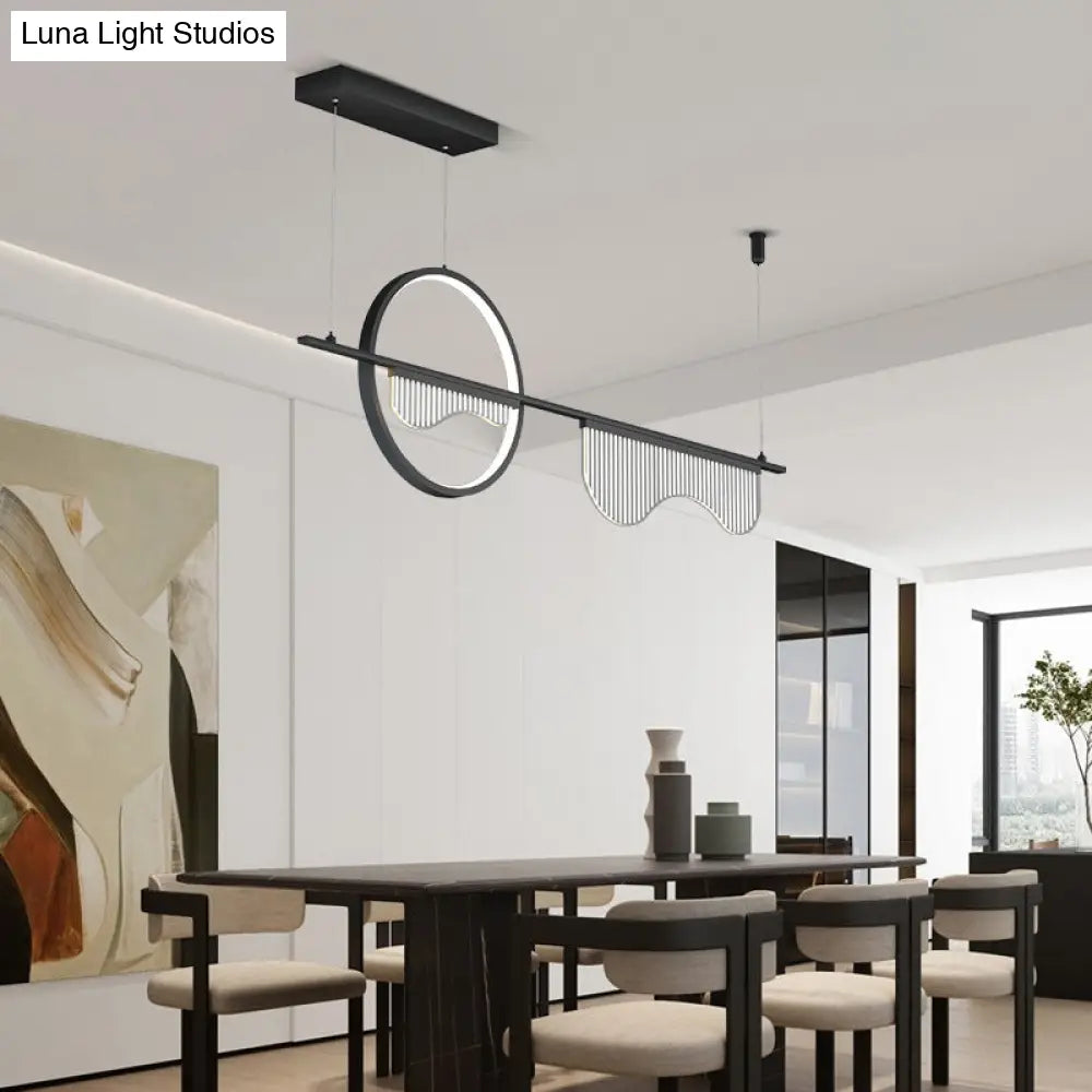 Contemporary Geometric Led Pendant Light For Dining Room Island