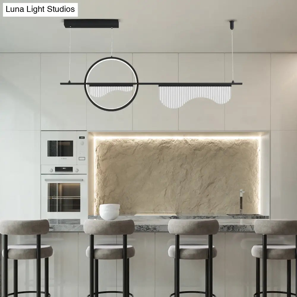 Contemporary Geometric Led Pendant Light For Dining Room Island