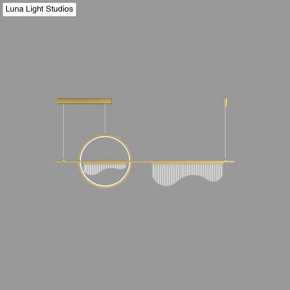 Contemporary Geometric Led Pendant Light For Dining Room Island