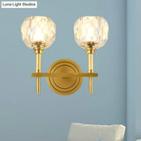 Contemporary Gold Wall Sconce With Clear Bevel Cut Glass - Elegant Lighting Solution