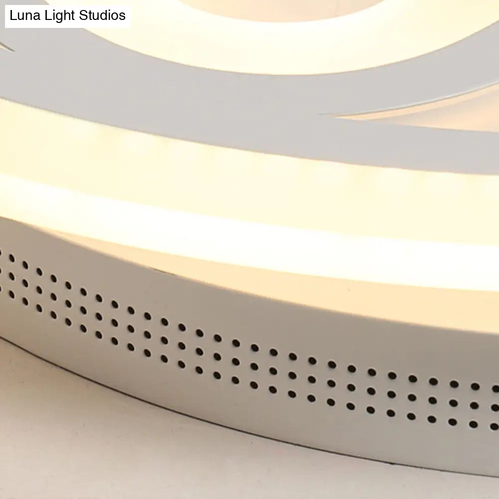 Contemporary Heart-Shaped Led Flush Mount Light For Cafe And Bedroom
