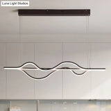Contemporary Island Lighting: Brown Lines Led Acrylic Ceiling Fixture
