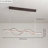 Contemporary Island Lighting: Brown Lines Led Acrylic Ceiling Fixture