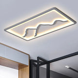 Contemporary Led Acrylic Flush Mount Light In White/Warm - Square/Rectangle 19.5’/23.5’/35.5’