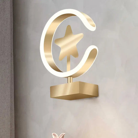 Contemporary Led Acrylic Wall Light Fixture - Gold Mount Lamp In Warm/White / Warm