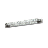 Contemporary Led Bathroom Vanity Wall Light With Clear/Champagne Crystal - 16/22 Width Warm/White