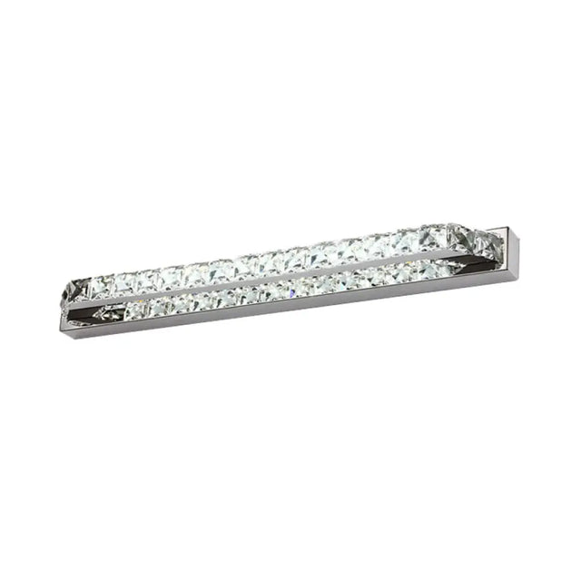 Contemporary Led Bathroom Vanity Wall Light With Clear/Champagne Crystal - 16/22 Width Warm/White