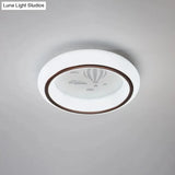 Contemporary Led Ceiling Lamp In White With Moon Deer And Hot Air Balloon Flush Light