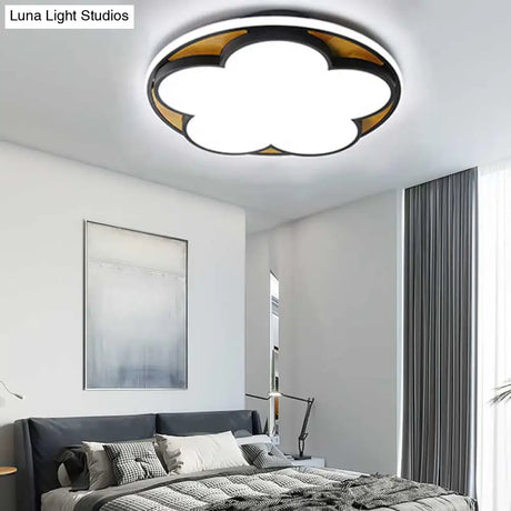 Contemporary Led Ceiling Mount Light For Kid’s Bedroom – Flat Blossom Design