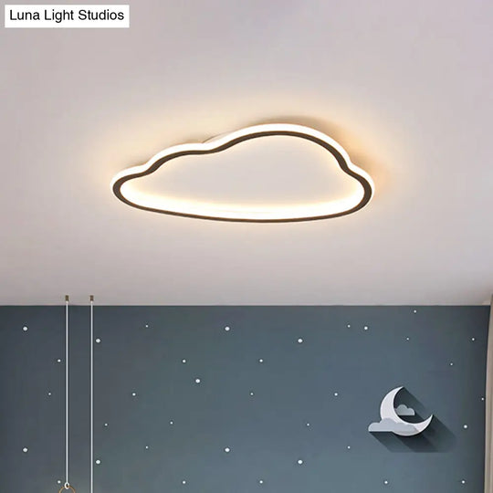 Contemporary Led Cloud Acrylic Flush Light For Bedroom Ceiling Mounted