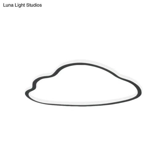Contemporary Led Cloud Acrylic Flush Light For Bedroom Ceiling Mounted