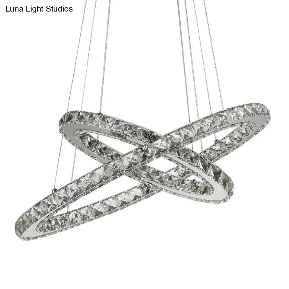 Contemporary Led Crystal Chandelier Pendant Lights For Bedroom