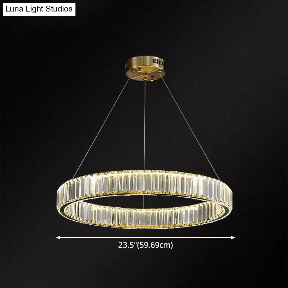 Modern Led Crystal Chandelier For Living Room Suspension Pendant Light