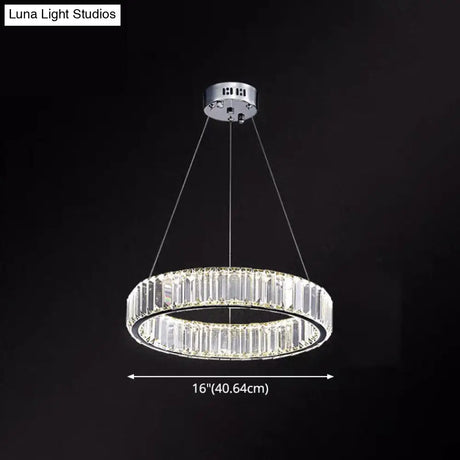 Contemporary Led Crystal Chandelier Pendant Light For Living Room