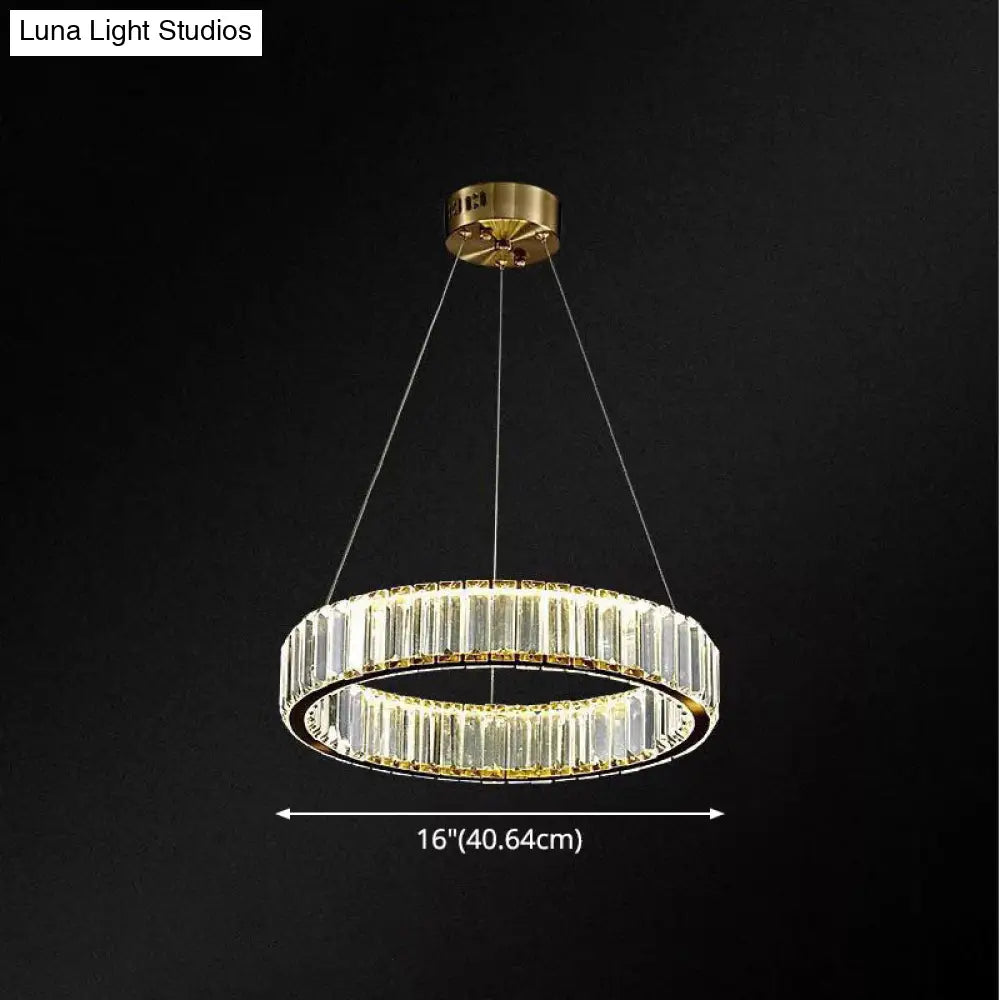 Modern Led Crystal Chandelier For Living Room Suspension Pendant Light
