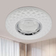 Contemporary Led Flushmount Lamp - White Ring Acrylic Ceiling Light With Warm/Natural Glow / Warm
