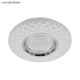 Contemporary Led Flushmount Lamp - White Ring Acrylic Ceiling Light With Warm/Natural Glow