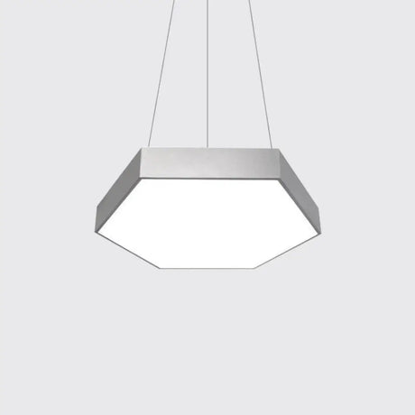 Contemporary Led Hexagon Pendant Lamp - Yellow/Silver/Purple 12’/18’/23.5’ Wide Silver / 18’