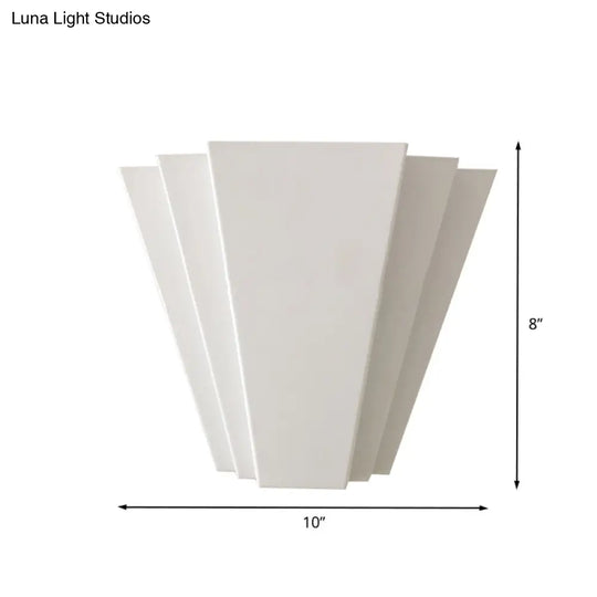 Contemporary Led Iron Wall Sconce White Sector Flush Mount Light - White/Warm Lighting
