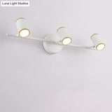 Contemporary Led Metal Wall Vanity Lamp - White/Warm Light