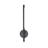 Contemporary Led Sconce Light - Metal And Acrylic Shade Black/White Tubular Wall Mount Warm/White