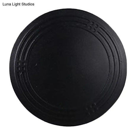 Contemporary Led Sconce Lighting Fixture - Flower Pathway 4-Sided Wall Lamp In Sleek Black Aluminum