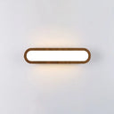 Contemporary Led Sconce Vanity Light For Bedroom - Oval Elongated Acrylic Fixture Brown / 17