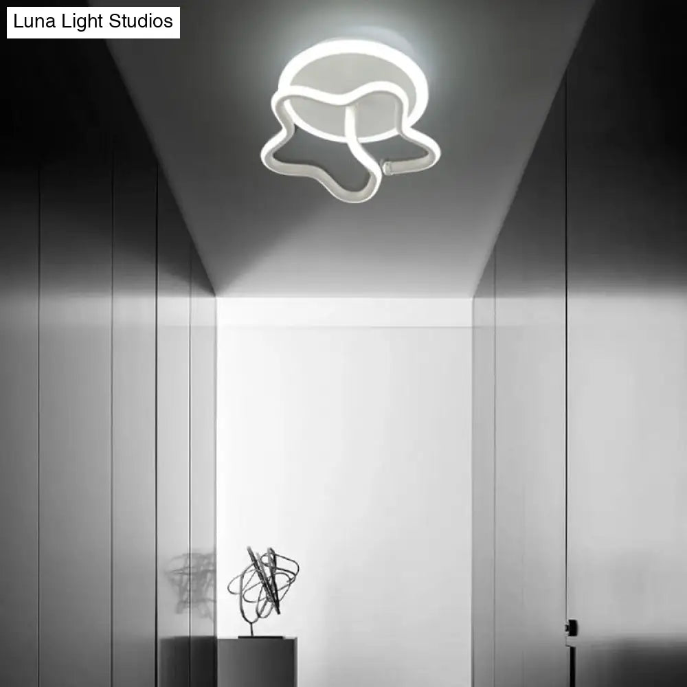 Contemporary Led Star Flush Mount Ceiling Light - Perfect For Corridors