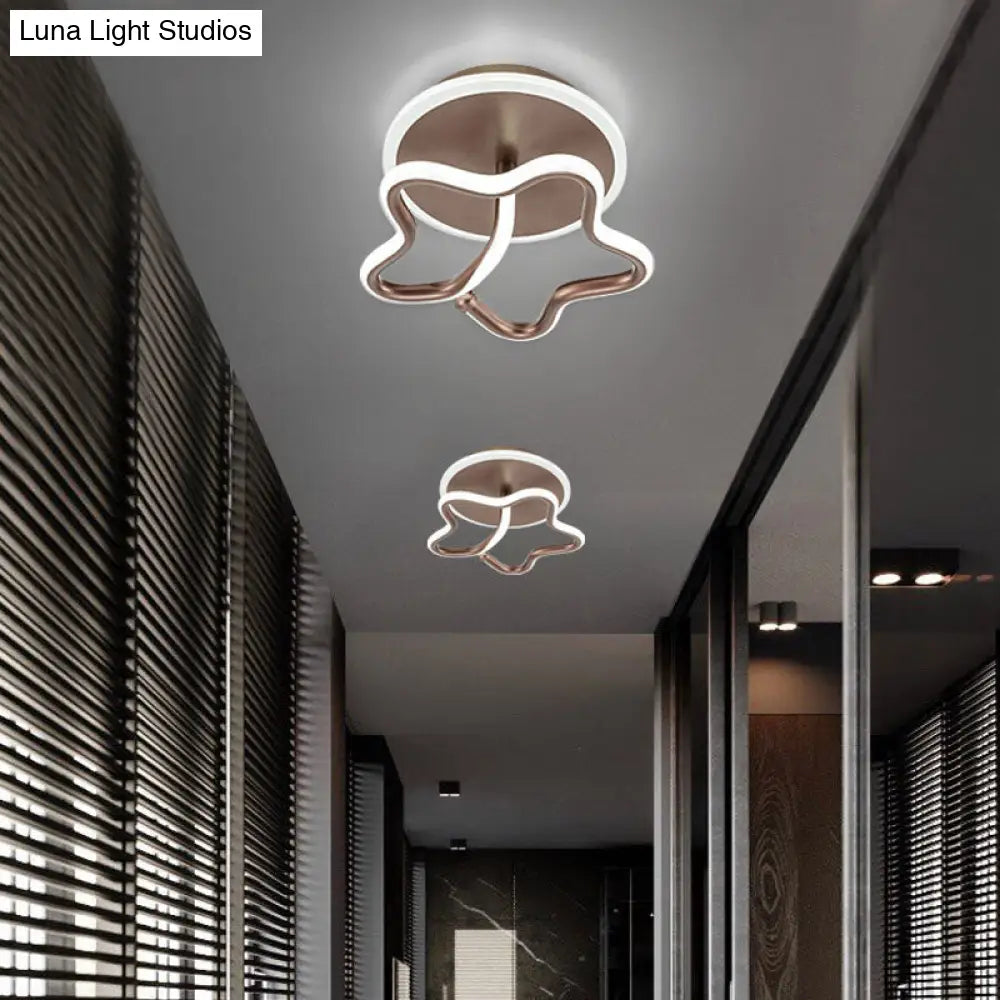 Contemporary Led Star Flush Mount Ceiling Light - Perfect For Corridors