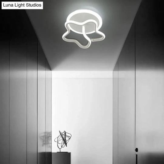 Contemporary Led Star Flush Mount Ceiling Light - Perfect For Corridors