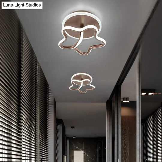 Contemporary Led Star Flush Mount Ceiling Light - Perfect For Corridors