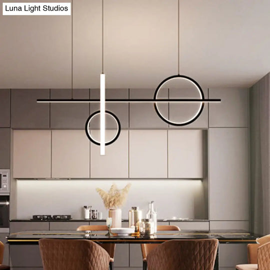 Contemporary Led Suspension Ceiling Lamp With Acrylic Shade - Stylish Parlour Pendant Lighting