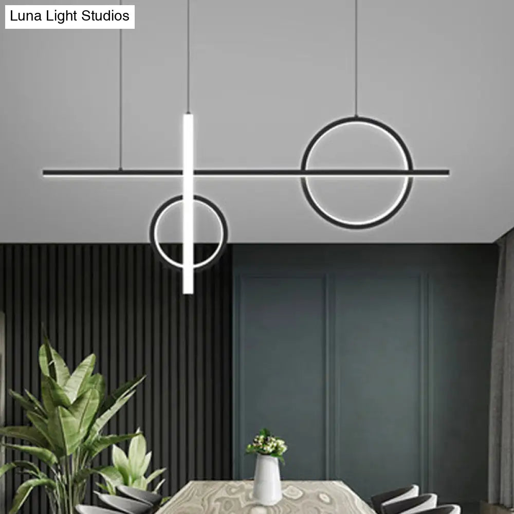 Contemporary Led Suspension Ceiling Lamp With Acrylic Shade - Stylish Parlour Pendant Lighting