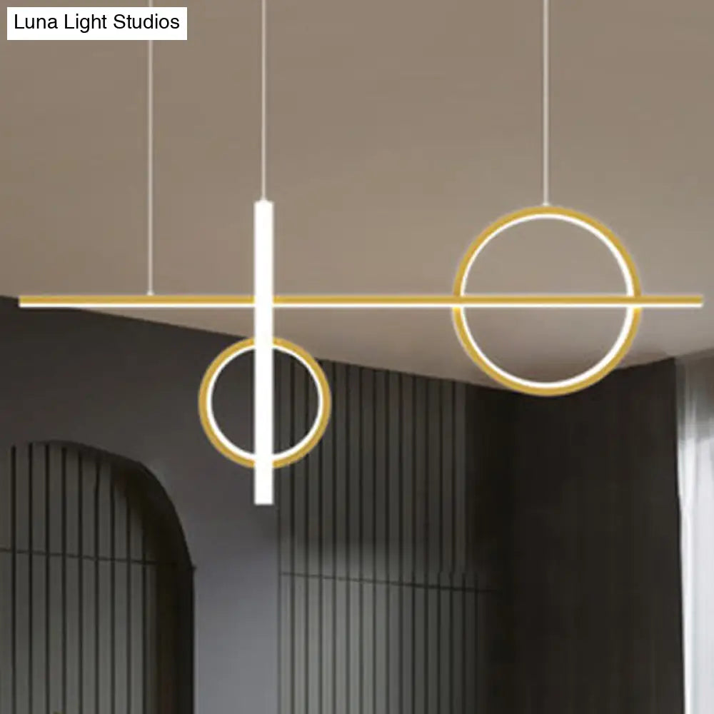 Contemporary Led Suspension Ceiling Lamp With Acrylic Shade - Stylish Parlour Pendant Lighting