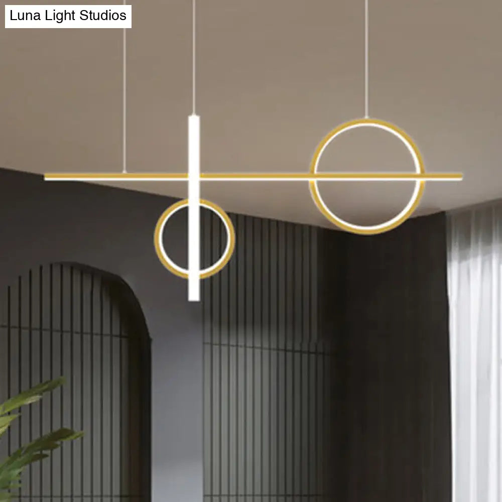 Contemporary Led Suspension Ceiling Lamp With Acrylic Shade - Stylish Parlour Pendant Lighting