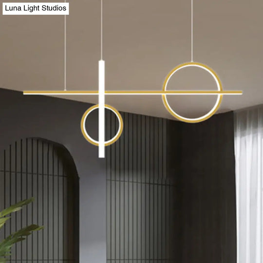 Contemporary Led Suspension Ceiling Lamp With Acrylic Shade - Stylish Parlour Pendant Lighting