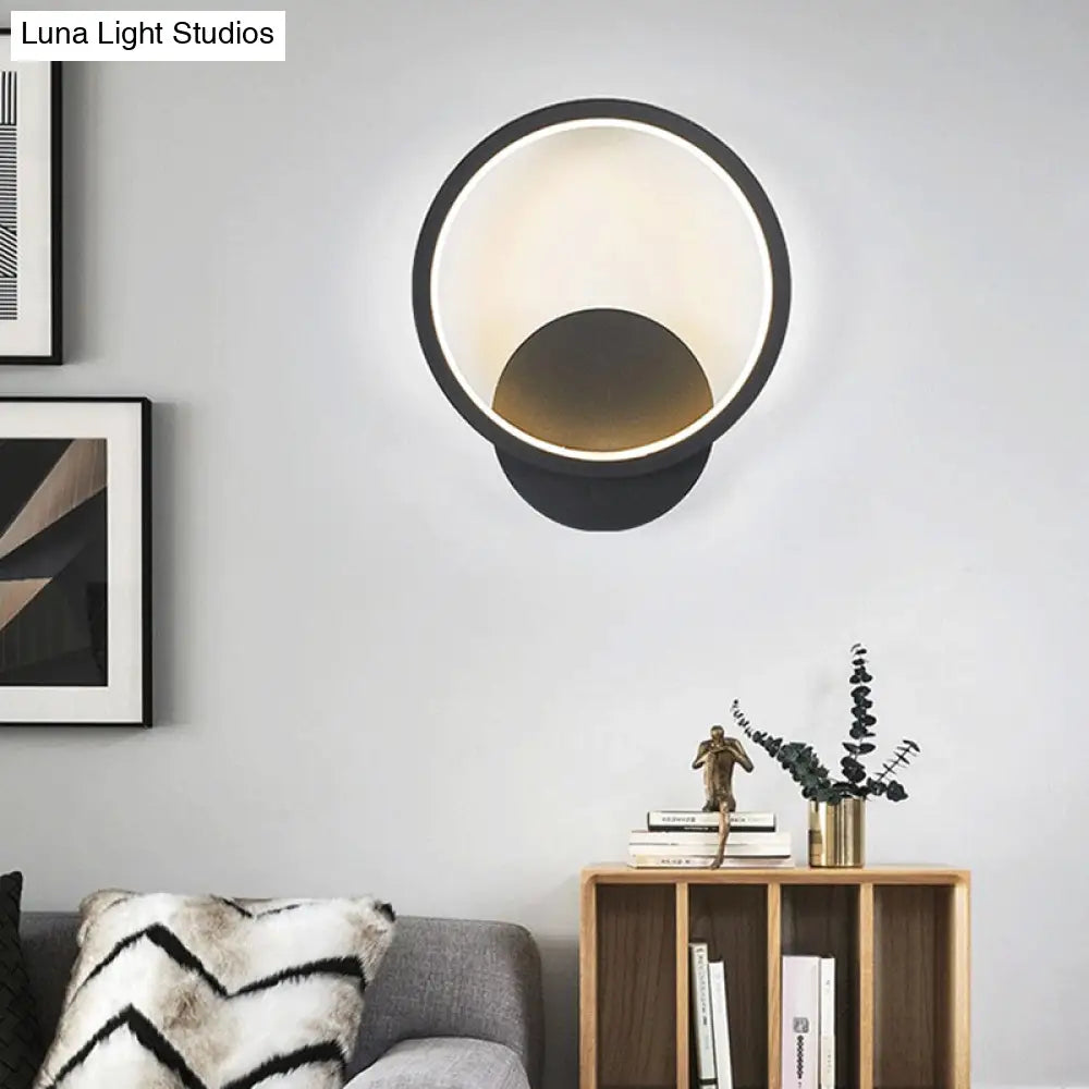 Contemporary Led Wall Light Fixture - Geometrical Aluminum Bedside Lamp