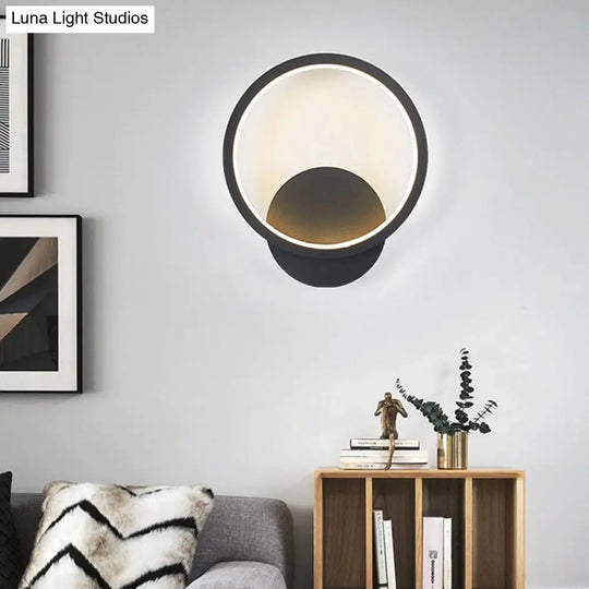 Contemporary Led Wall Light Fixture - Geometrical Aluminum Bedside Lamp