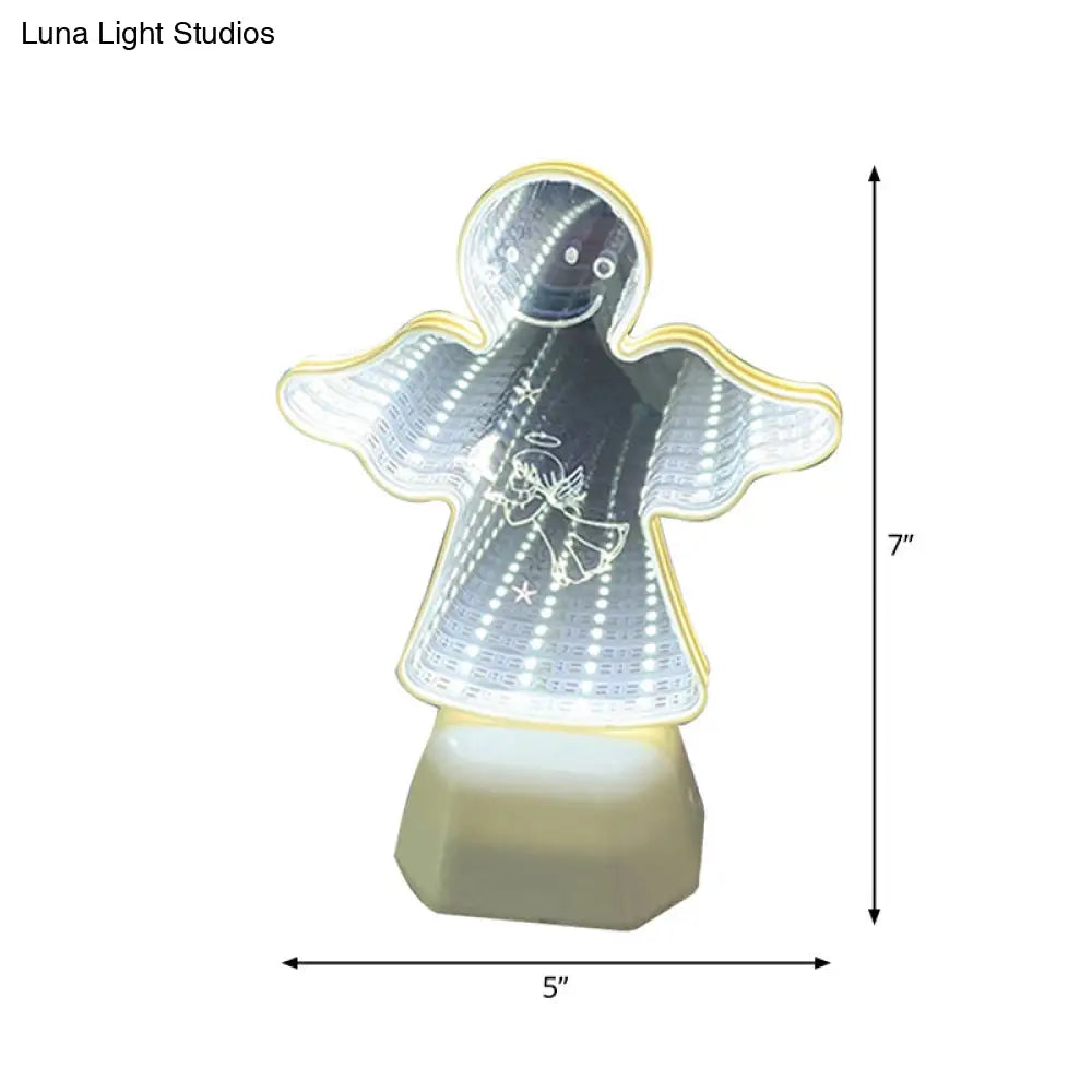 Contemporary Led Wall Night Light With Geometric White Design And Plastic Shade